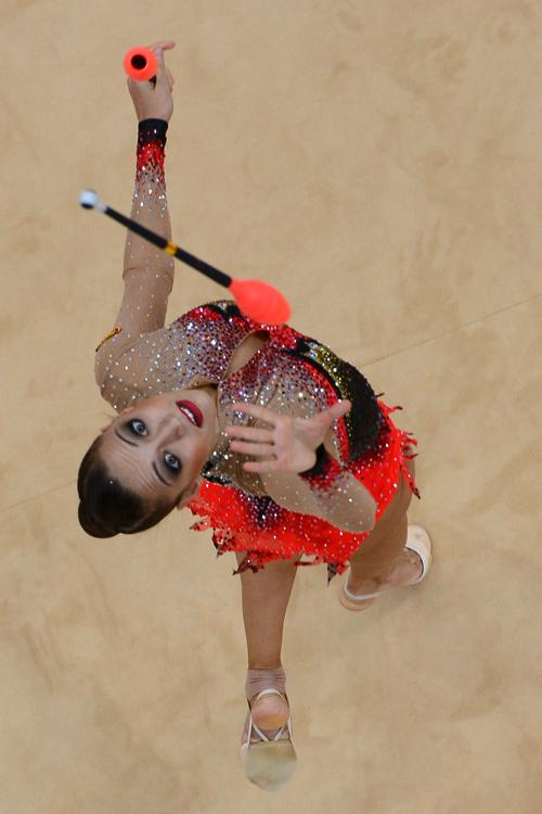 Фоторепортаж о выступлении Евгении Канаевой в финале олимпийских соревнований по художественной гимнастике. Фото: Jamie Squire / Getty Images